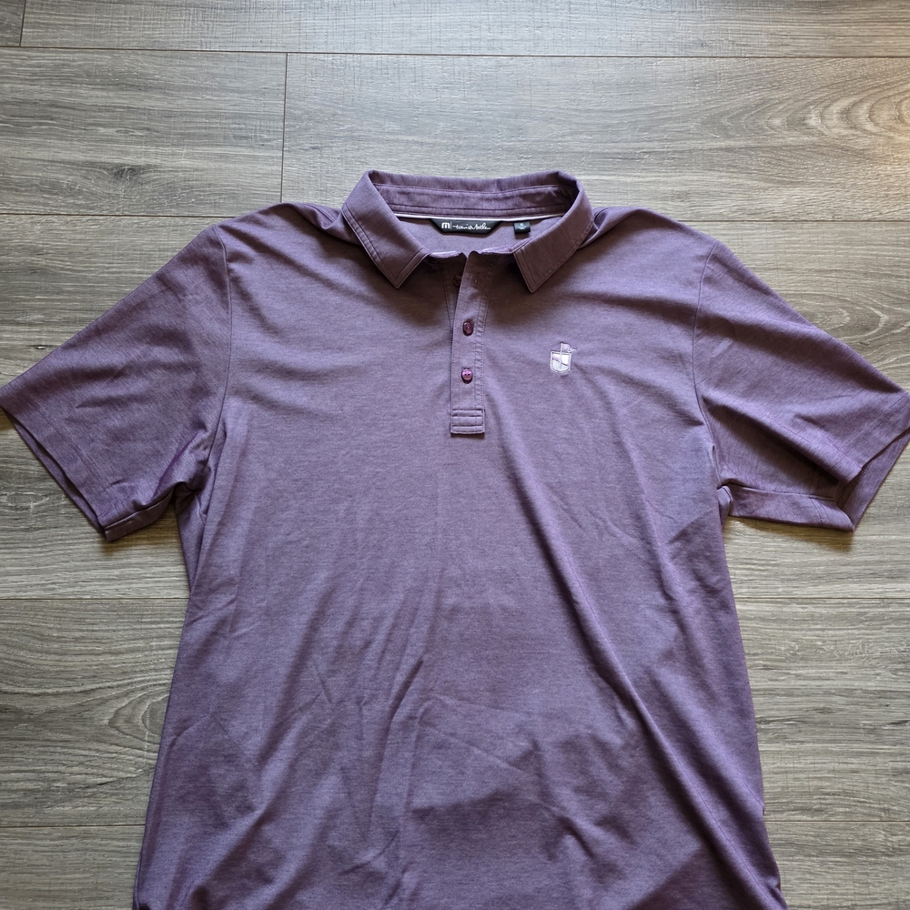 Travis Mathew Men's Polo Shirt in Rich Purple Bent Creek Country Club